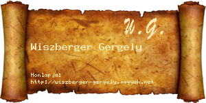 Wiszberger Gergely névjegykártya